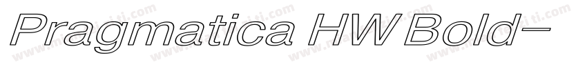 Pragmatica HW Bold字体转换